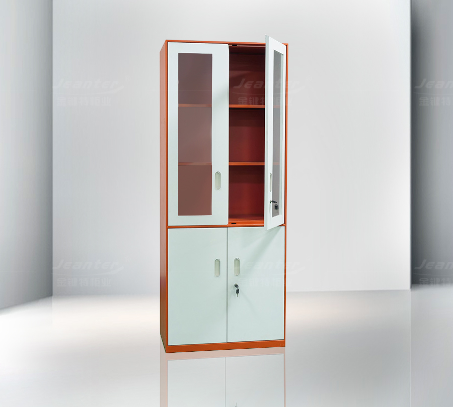 上玻璃下雙掩門文件柜