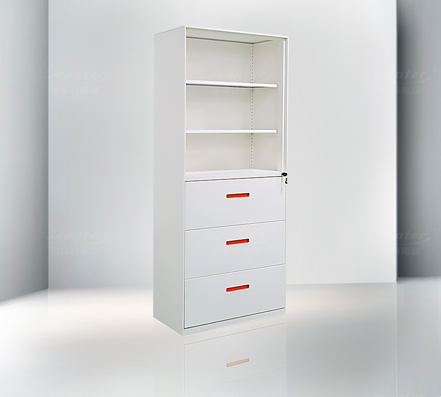 上敞格下三抽文件柜