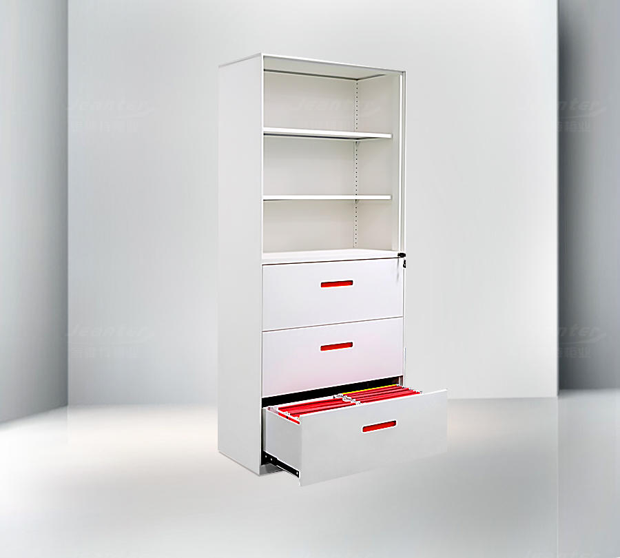 上敞格下三抽文件柜