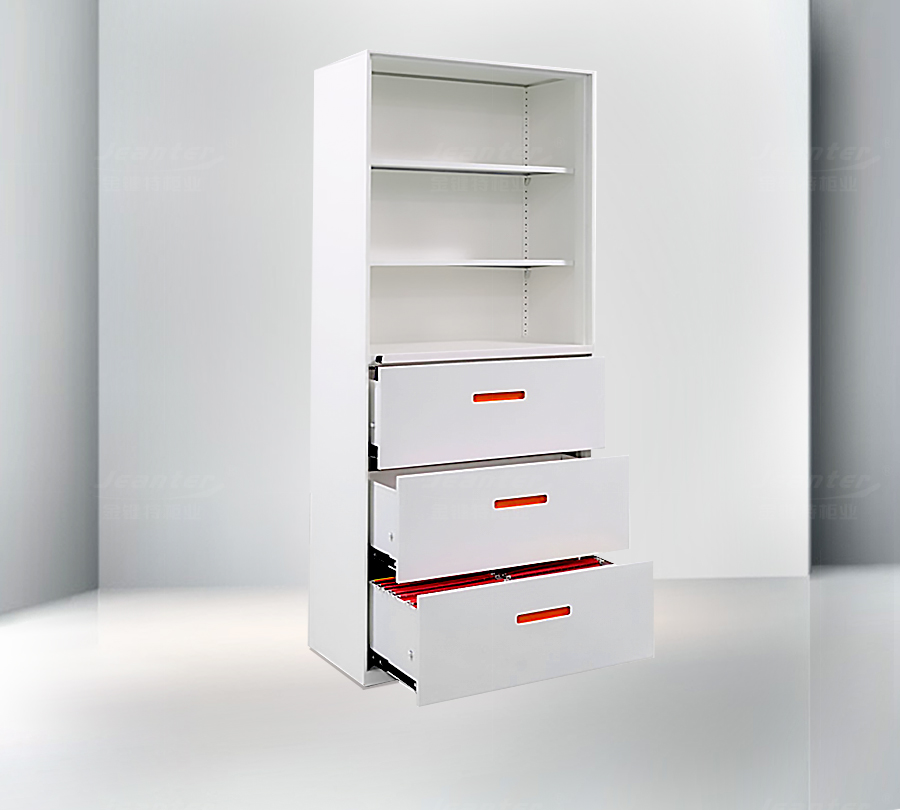 上敞格下三抽文件柜