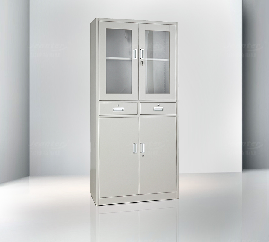 上玻璃下掩門中二抽文件柜